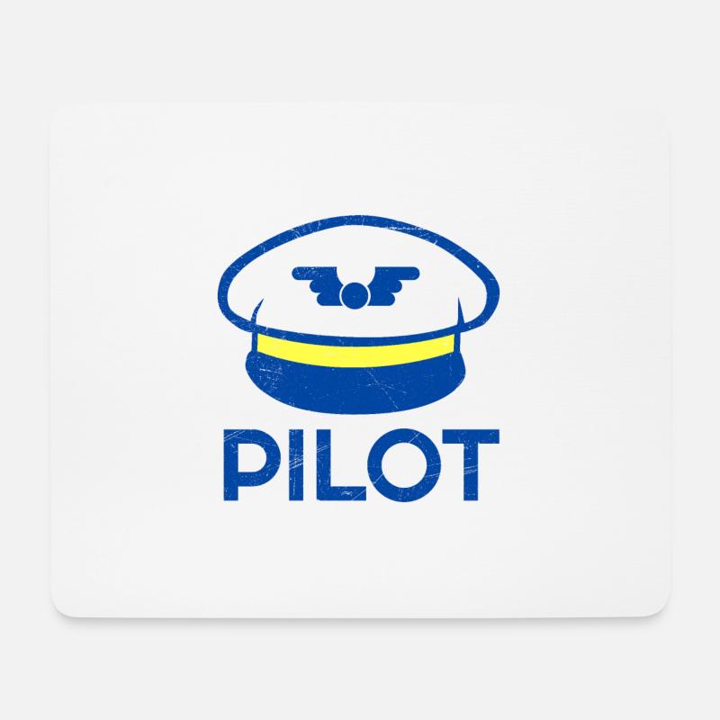 Pilot Co-Pilot Flug Paar Partnerlook Geschenkidee - Mousepad (Querformat) - Weiß