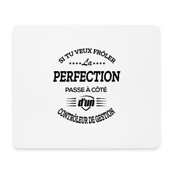 LA PERFECTION À CÔTÉ D'UN CONTRÔLEUR DE GESTION - Tapis de souris (format paysage) - blanc - Devant