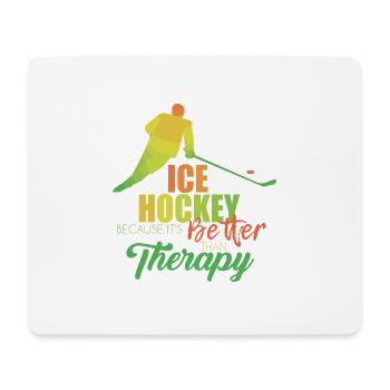 Hockey - Tapis de souris (format paysage) - blanc - Devant