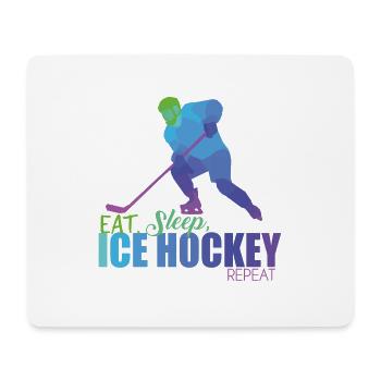 Hockey - Tapis de souris (format paysage) - blanc - Devant