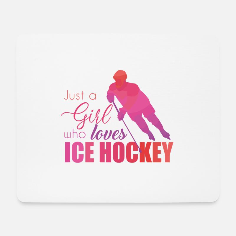 Eishockey - Mousepad (Querformat) - Weiß