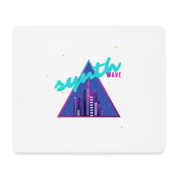 Synthwave - Tapis de souris (format paysage) - blanc - Devant
