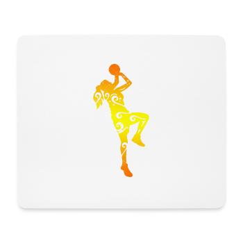 Maori Basketball-Mädchen Basketball-Spieler Gift - Mousepad (Querformat) - Weiß - Vorne