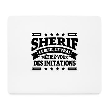 SHERIF LE SEUL LE VRAI - Tapis de souris (format paysage) - blanc - Devant