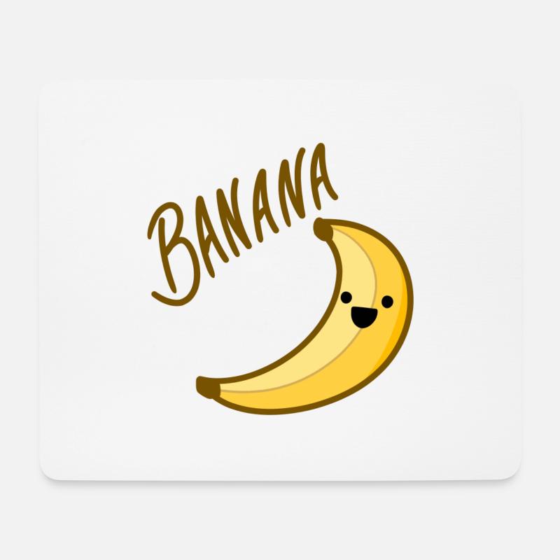 Banana - Mousepad (Querformat) - Weiß