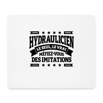 HYDRAULICIEN LE SEUL LE VRAI - Tapis de souris (format paysage) - blanc - Devant