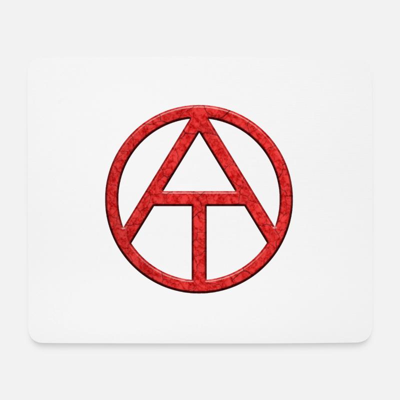 ATHEISM SYMBOL - Mouse Pad (horizontal) - white