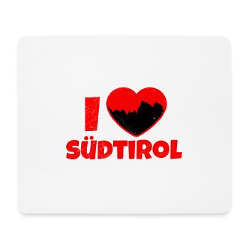 Ich liebe Südtirol Alpen Berg Souvineur Geschenk - Mousepad (Querformat) - Weiß - Vorne
