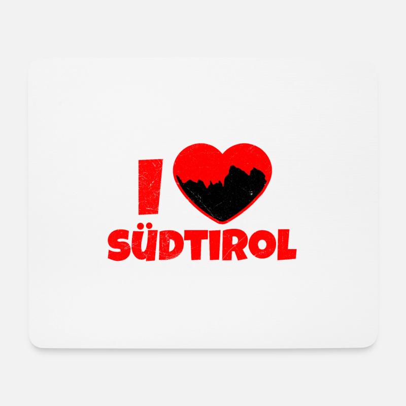 Ich liebe Südtirol Alpen Berg Souvineur Geschenk - Mousepad (Querformat) - Weiß