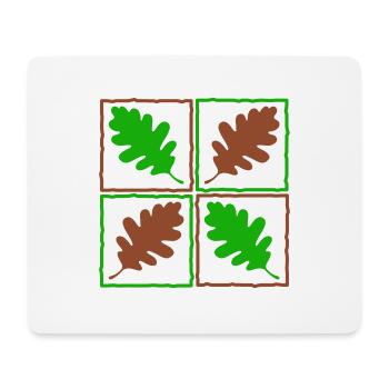 Feuilles de bois allemands feuilles glands automne - Tapis de souris (format paysage) - blanc - Devant