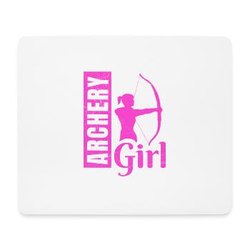 Archery Girl Bogenschießen Kinder Geschenkidee - Mousepad (Querformat) - Weiß - Vorne