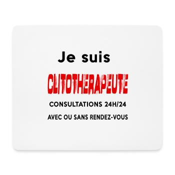 Je suis clitothérapeute - Tapis de souris (format paysage) - blanc - Devant