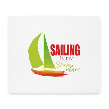 Voiliers - Tapis de souris (format paysage) - blanc - Devant