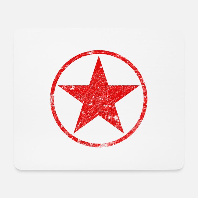 Roter Stern Kommunistisch Revolution Vintage - Mousepad (Querformat) - Weiß