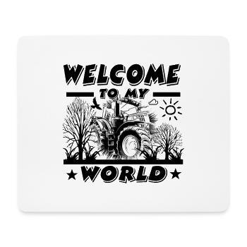Tracteur - Tapis de souris (format paysage) - blanc - Devant
