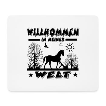 Pferd - Mousepad (Querformat) - Weiß - Vorne