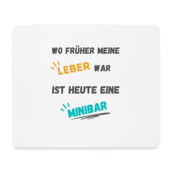 Funny saying funny beer liver minibar - Mouse Pad (horizontal) - white - Front