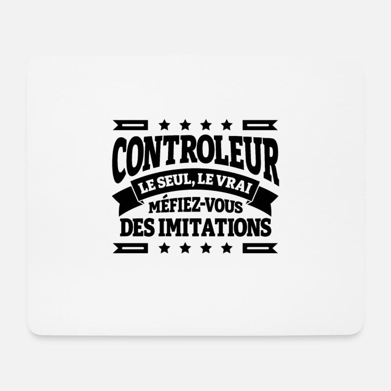 CONTRÔLEUR LE SEUL LE VRAI - Tapis de souris (format paysage) - blanc