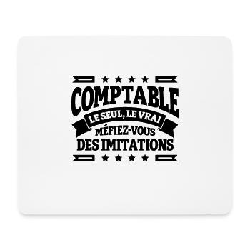 COMPTABLE LE SEUL LE VRAI - Tapis de souris (format paysage) - blanc - Devant