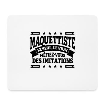 MAQUETTISTE LE SEUL LE VRAI - Tapis de souris (format paysage) - blanc - Devant