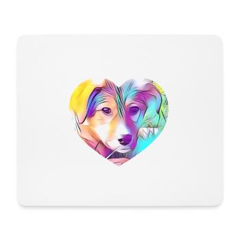 Hund - Mousepad (Querformat) - Weiß - Vorne