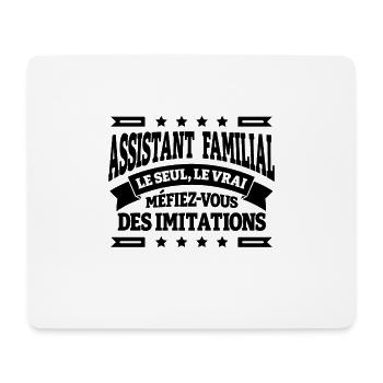 ASSISTANT FAMILIAL LE SEUL LE VRAI - Tapis de souris (format paysage) - blanc - Devant