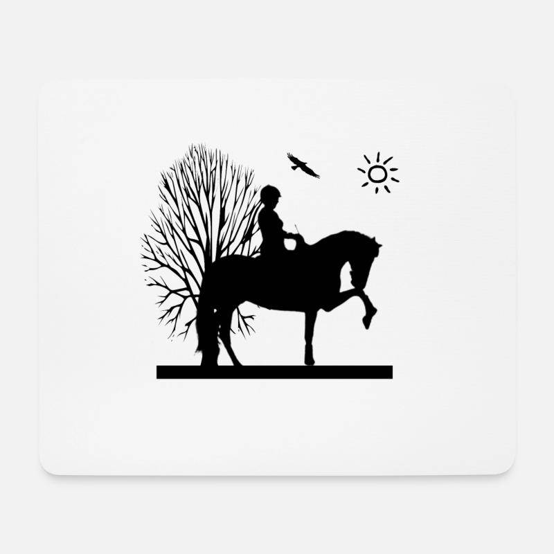 Pferd - Mousepad (Querformat) - Weiß