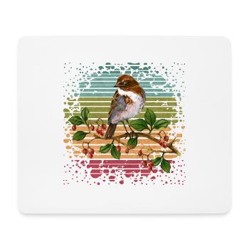 Oiseau - Tapis de souris (format paysage) - blanc - Devant