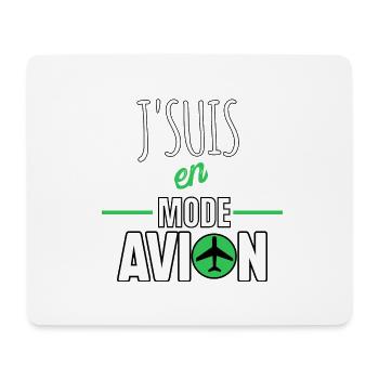 J’suis en mode avion - Tapis de souris (format paysage) - blanc - Devant