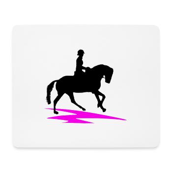 Cheval - Tapis de souris (format paysage) - blanc - Devant