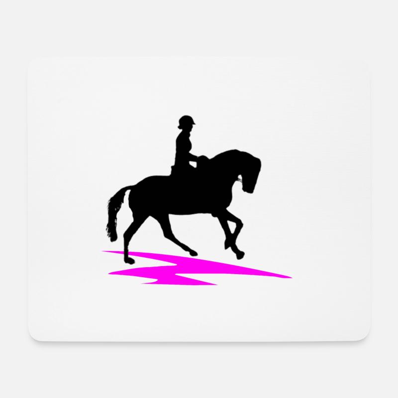Pferd - Mousepad (Querformat) - Weiß