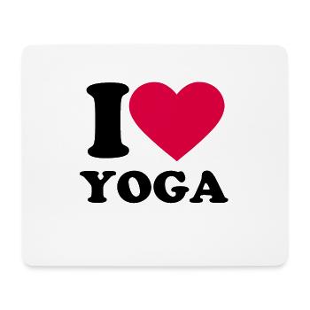 I love yoga - Mouse Pad (horizontal) - white - Front