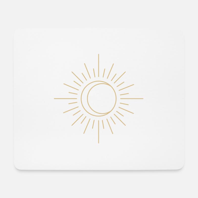 Moon and sun - Mousepad (Querformat) - Weiß