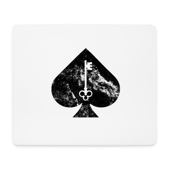 Reine de pique, porte-clés - Tapis de souris (format paysage) - blanc - Devant