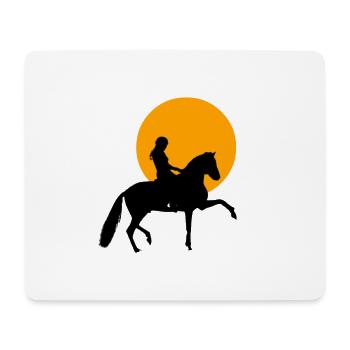 Cheval - Tapis de souris (format paysage) - blanc - Devant