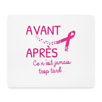 Octobre rose Lutte contre le cancer du sein - Tapis de souris (format paysage) - blanc - Devant