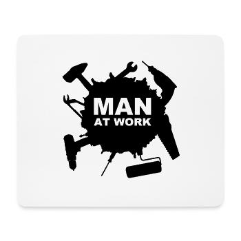 L’homme au travail - pour tous les chevaux de trait et les artisans - Tapis de souris (format paysage) - blanc - Devant