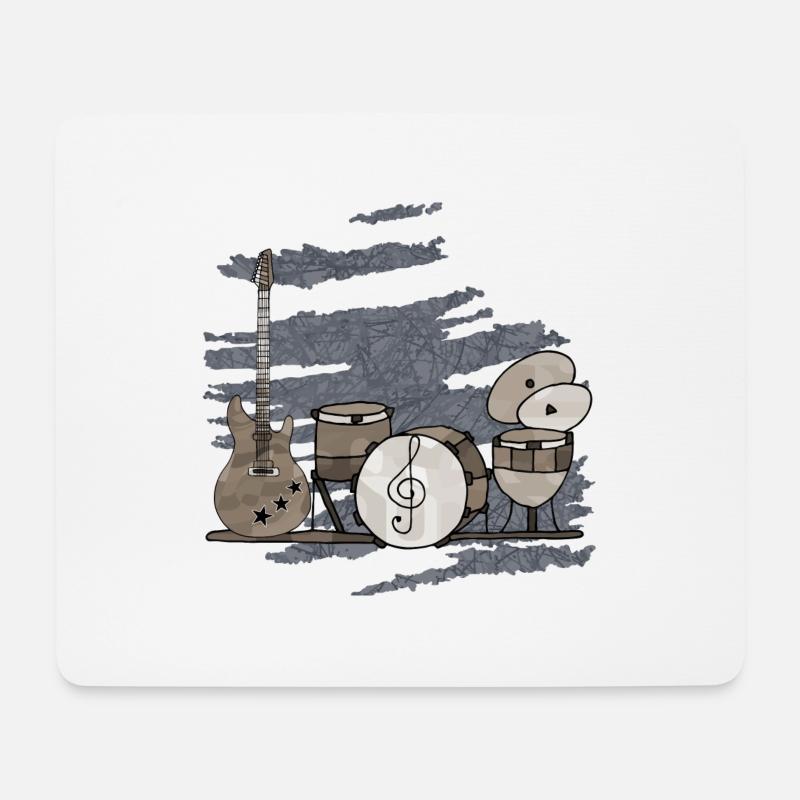Musikinstrumente - Mousepad (Querformat) - Weiß