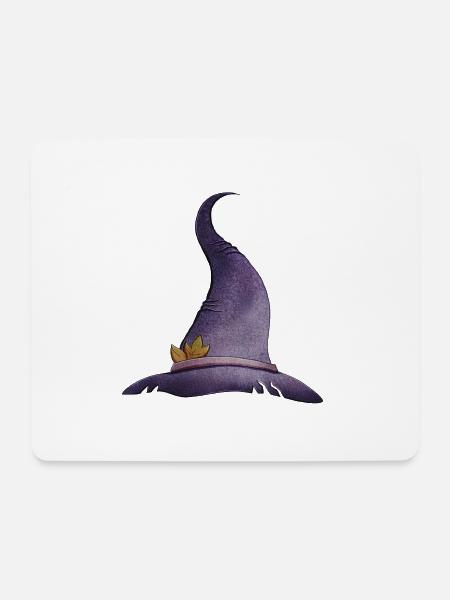 Hexenhut Halloween - Mousepad (Querformat) - Weiß