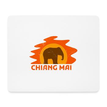 Thailand Chiang Mai Elefant Lustige Geschenkidee - Mousepad (Querformat) - Weiß - Vorne