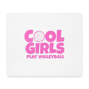 Cool Girls Play Volleyball Funny Gift Idea - Mouse Pad (horizontal) - white - Front