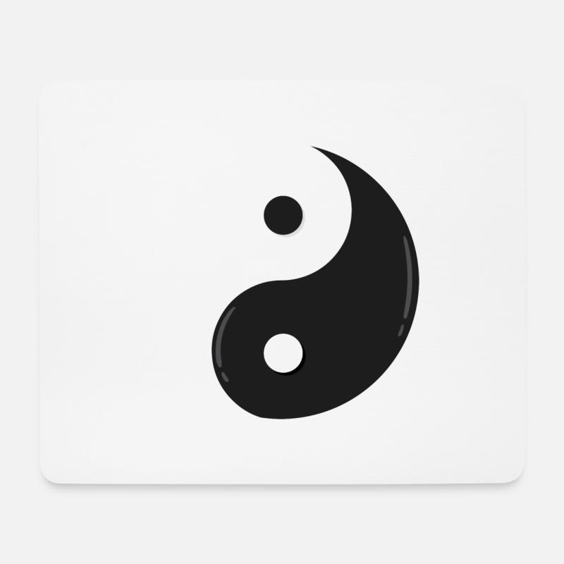 Yin und Yang - Mousepad (Querformat) - Weiß
