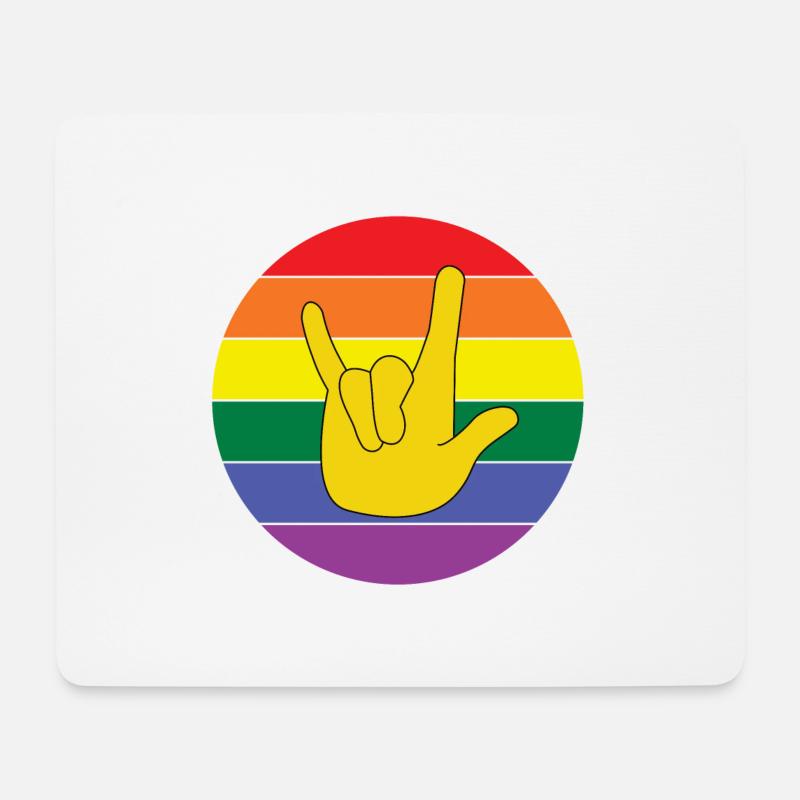 lgbt love - Mousepad (Querformat) - Weiß