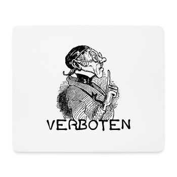 VERBOTEN Wilhelm Busch Lehrer Lämpel - Mousepad (Querformat) - Weiß - Vorne