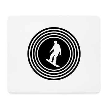 Snowboard Snowboarder - Tapis de souris (format paysage) - blanc - Devant