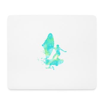 Double Exposure Wing Foiling Hydrofoiling Geschenk - Mousepad (Querformat) - Weiß - Vorne