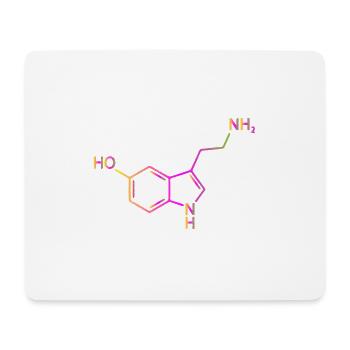 Serotonin Molekül Chemie Glück Geschenkidee - Mousepad (Querformat) - Weiß - Vorne
