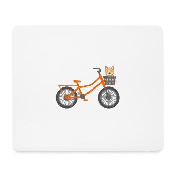 Corgi auf Fahrrad Radeln Corgi-Liebhaber Geschenk - Mousepad (Querformat) - Weiß - Vorne