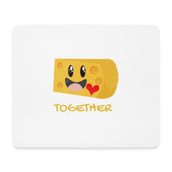 Mac & Cheese Better Together Partnerlook Geschenk - Mousepad (Querformat) - Weiß - Vorne