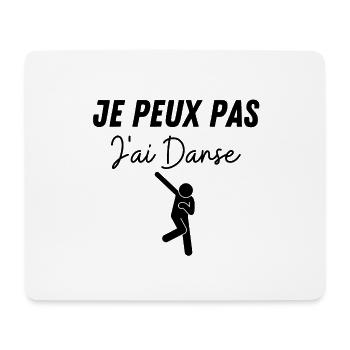 je peux pas j ai danse - Tapis de souris (format paysage) - blanc - Devant